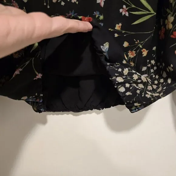 Alice + Olivia Floral Garden Top Size XS Butterfly Spring Blouse Peasant Designe - Picture 6 of 11